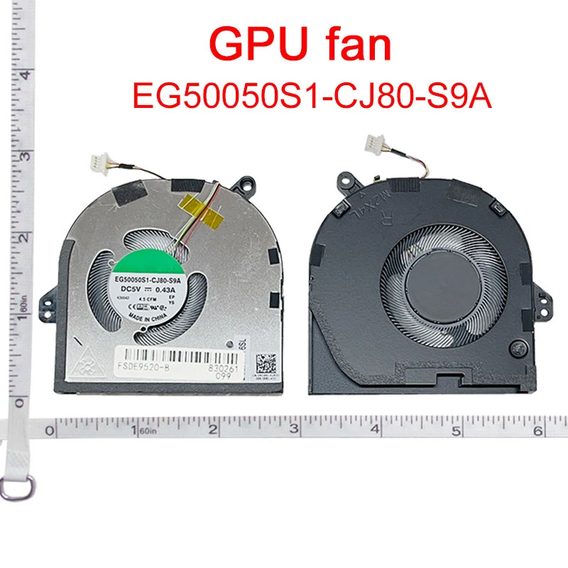 Новый вентилятор охлаждения процессора и графического ноутбука для DELL XPS 15 9500 9510