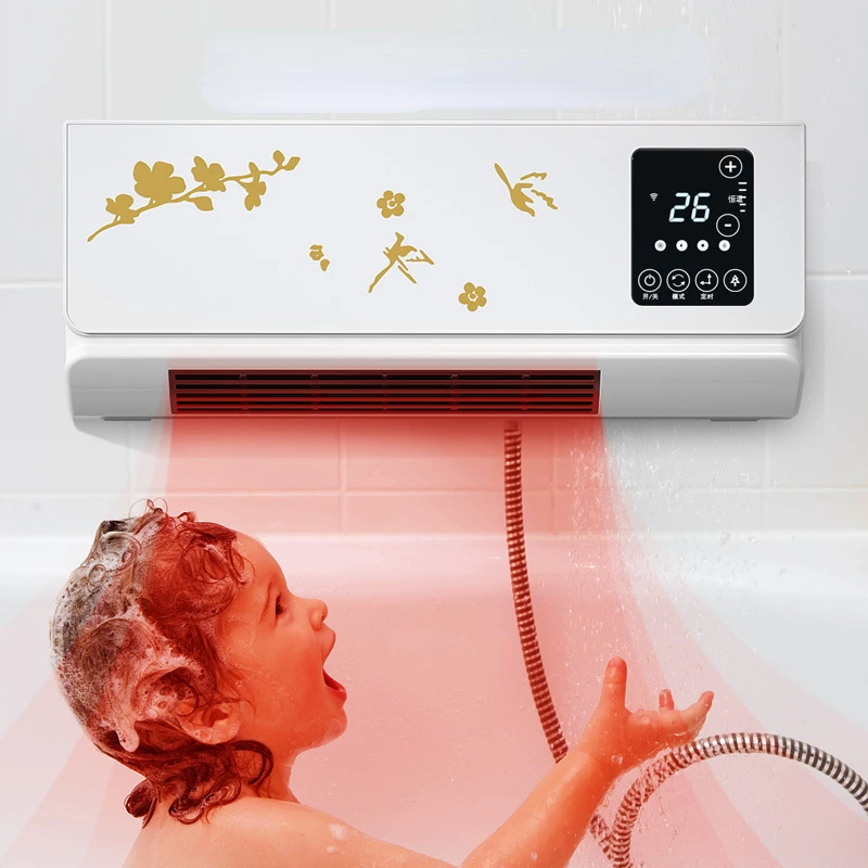 Remote Control Heating Wall-mounted Home Heaters Touch Screen Mobile Type Heater Bathroom Air Conditioning Type Electric Warmer