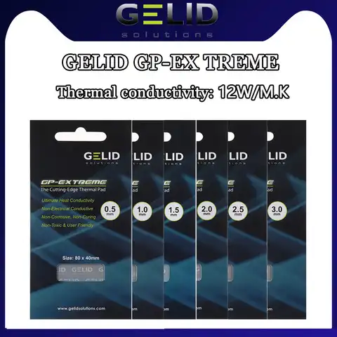 Термопрокладка Gelid GP-EXTREME, многоразмерная, высокопроизводительная, для ЦП/графических карт, термопрокладка, материнская плата