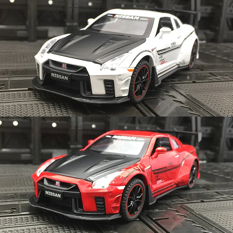 Фото Масштабная модель Nissan GTR35 (1:32) из сплава, с открывающимися дверями, капотом и багажником, имитацией звука и световых эффектов. №5