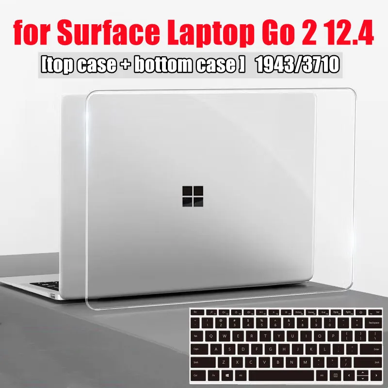 

Laptop Case for Microsoft Surface Laptop Go 12.4 Case Anti-crack Cover Surface Laptop Go 1 2 Cover 12.4" 2022 3710 Keyboard Skin