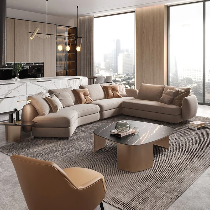 Фото # Диваны neueste Design Wohnzimmer 2021, современный диван garnitur Möbel Wohnzimmer Luxus Technolog Stoff Schnitts ofa Cama №2