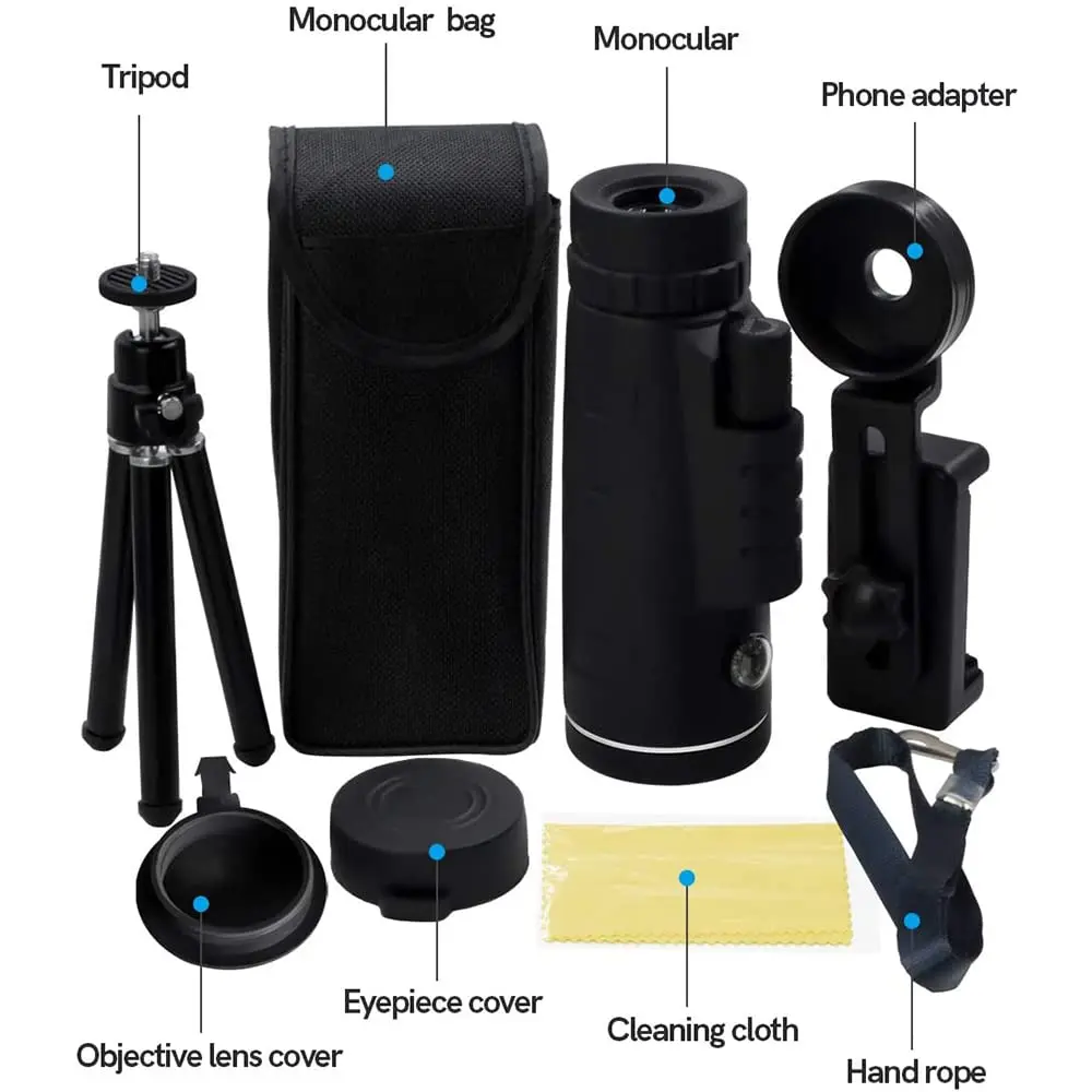 Монокулярный телескоп 40X60 мини мощный для наблюдения за птицами охоты кемпинга
