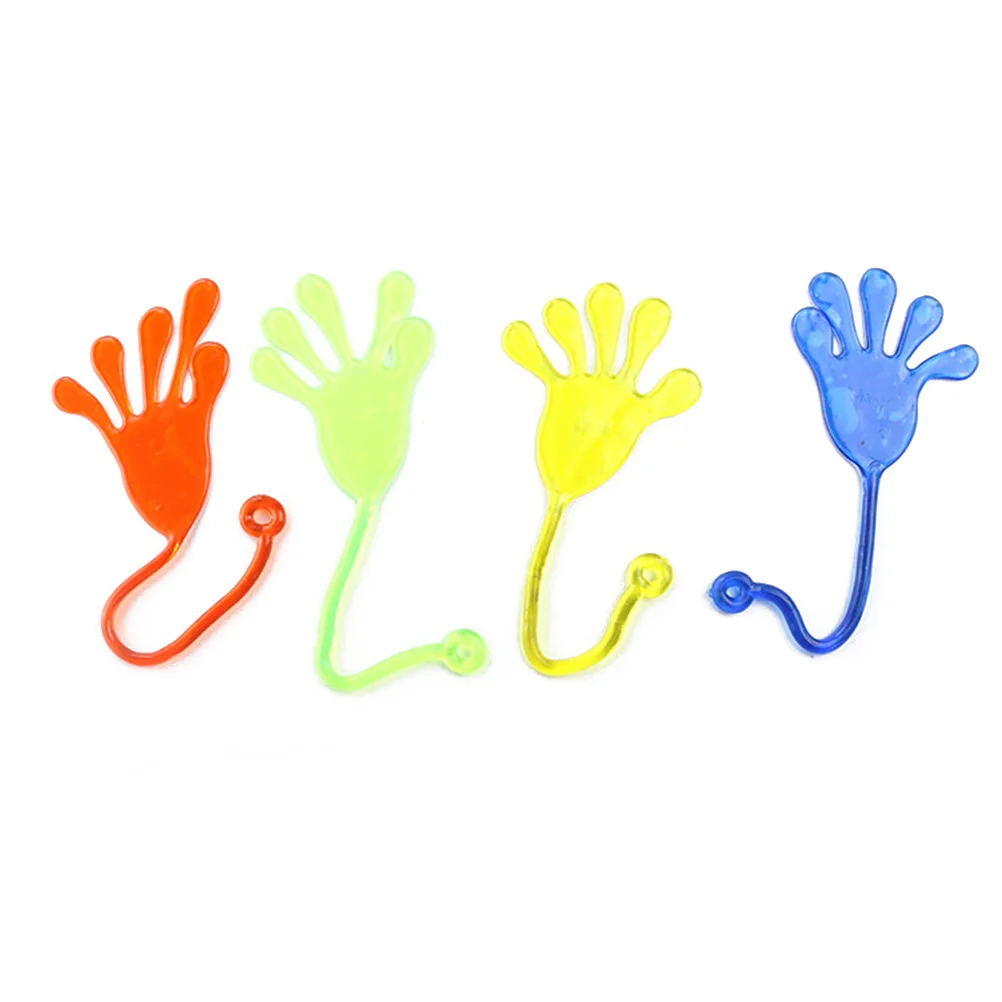 

12pcs Sticky Hands Toys Wacky Funny Stretchy Sticky Hands for Children Birthday Christmas Party Favors (Random Color)