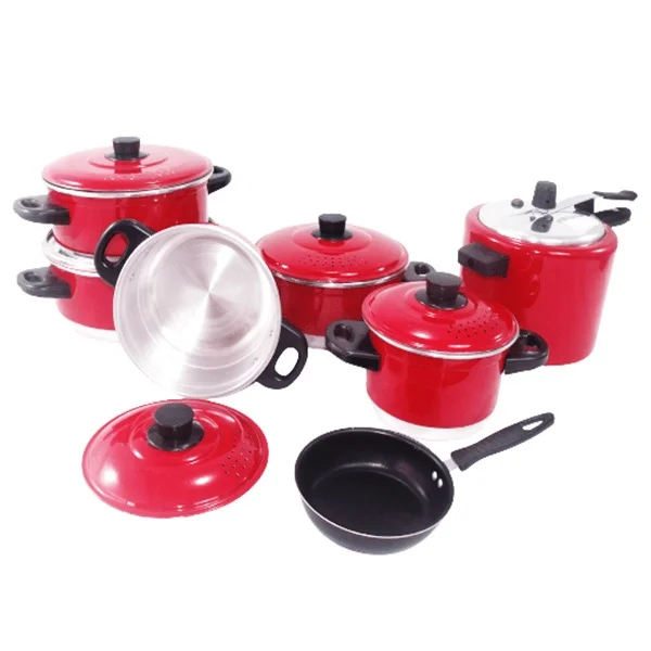

5 Piece Cooker Set Kit + 4,5 L Red Pressure Cooker
