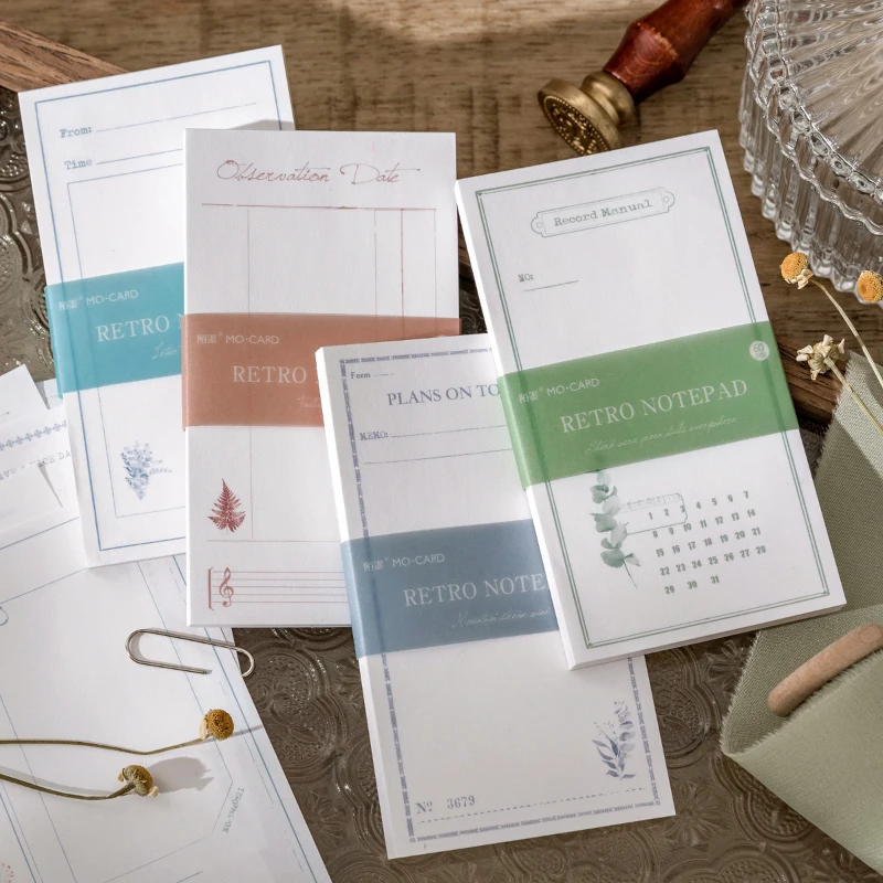 

8packs/LOT morino period series retro message material paper memo pad