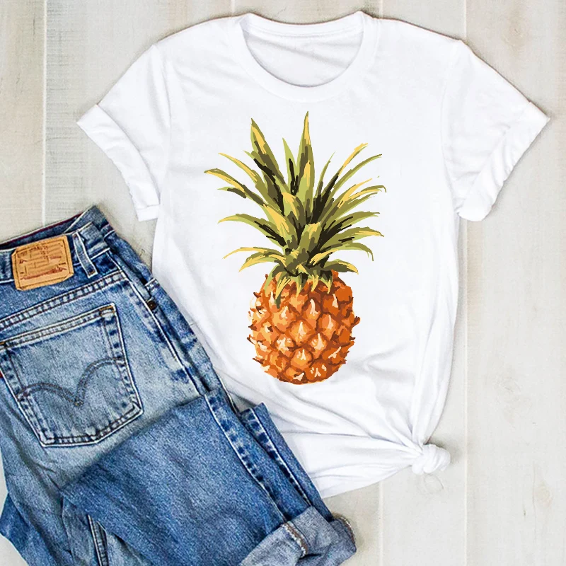 

Women Pineapple Tumblr Kawaii Fashion Fruit Cartoon Ladies Summer T Tee Tshirt Womens Female Top Shirt Clothes Graphic T-shirt