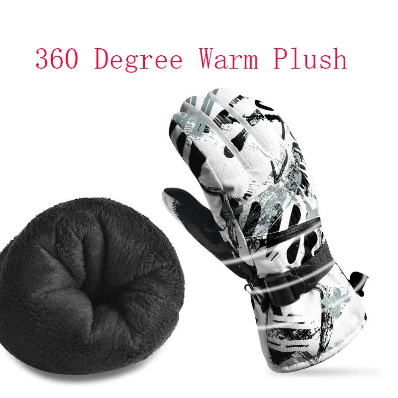 

Ski Gloves For Men And Women, Warm In Winter, Thickened, Adult, Outdoor Mountain Climbing, Lovers' Touch Screen, Plush