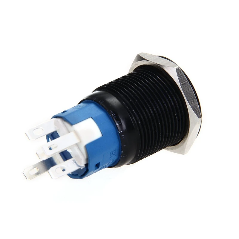 Акция! Светодиодный кнопочный переключатель 12 в 19 мм черный самоблокирующийся |