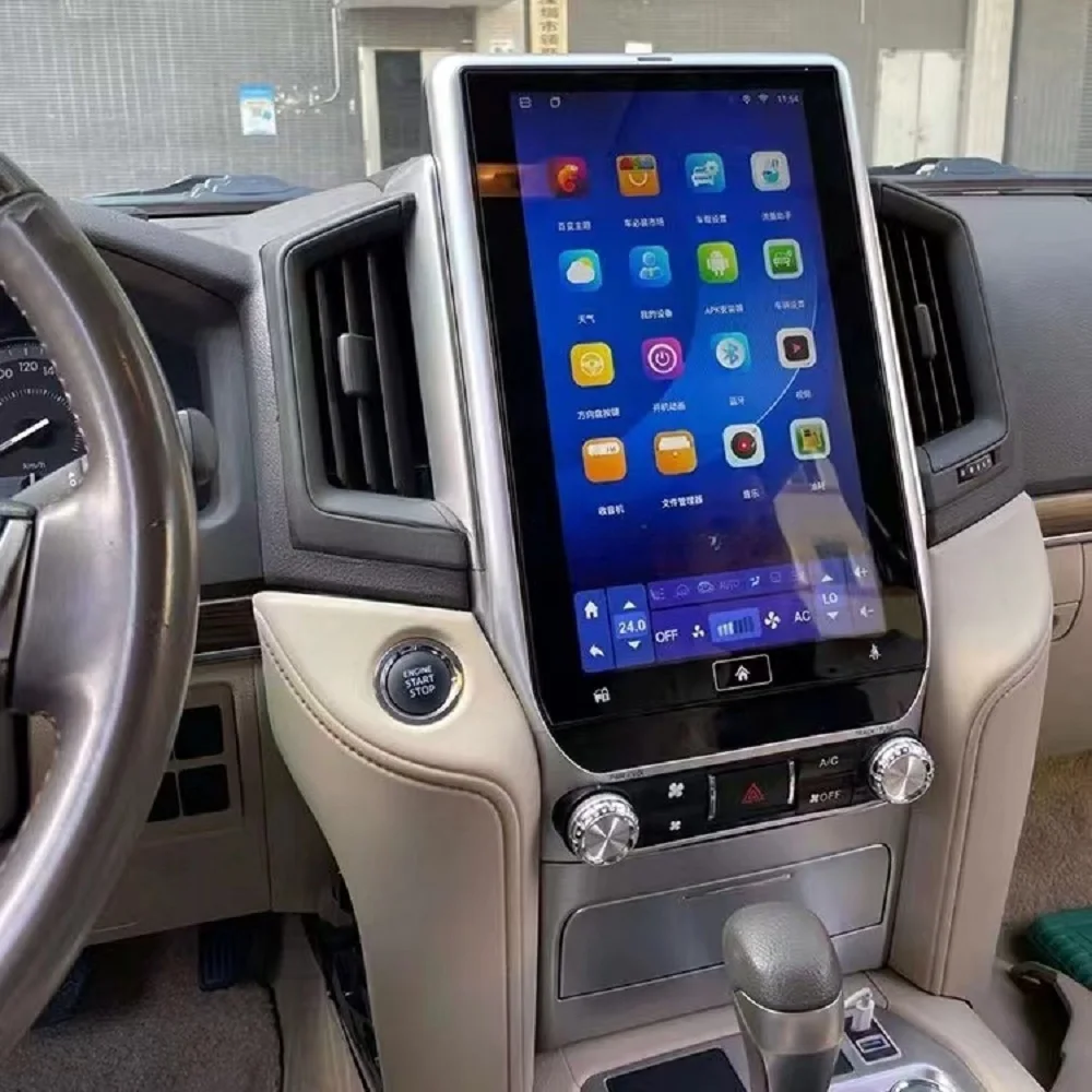 Android13 8 + 256 ГБ Tesla стиль Автомобильная GPS-навигация для TOYOTA LAND CRUISER LC200 2008-15