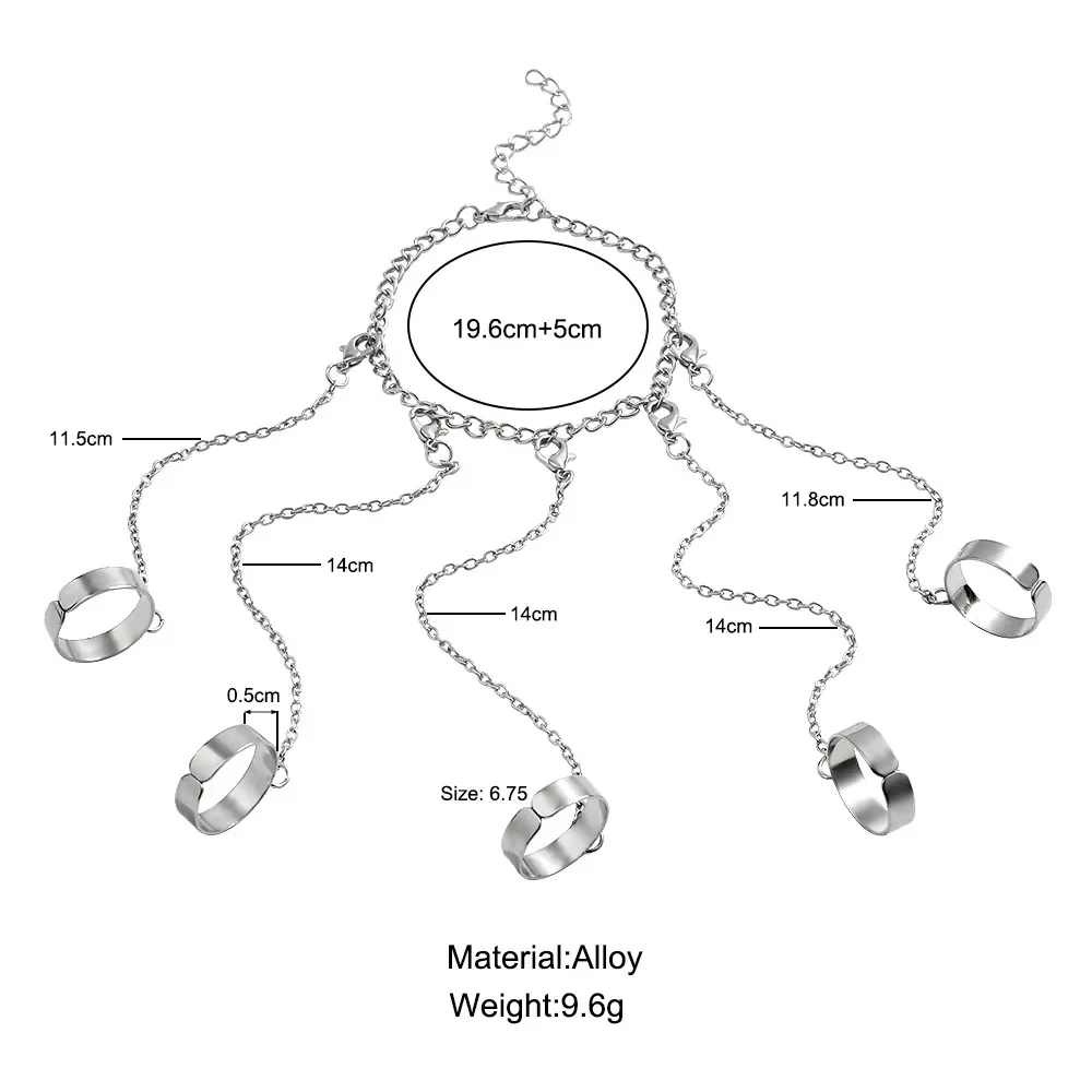 Подарок хит продаж индивидуальное комбинированное кольцо с цепочкой Банди