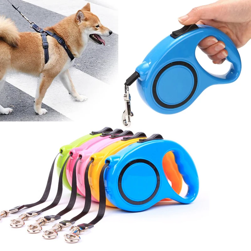 

3M Retractable Portable Dog Leash Automatic Puppy Cat Traction Rope Belt Pets Walking Leads Leash