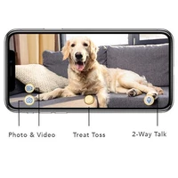 multifunctional full hd rounded smart pet camera feeder pet dog automatic feeder with camera