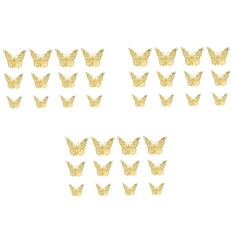 

3D Butterfly Wall Stickers, 36 PCS Butterfly Wall Decals For Room Decoration Kids Bedroom Party Home Decor Kitchen