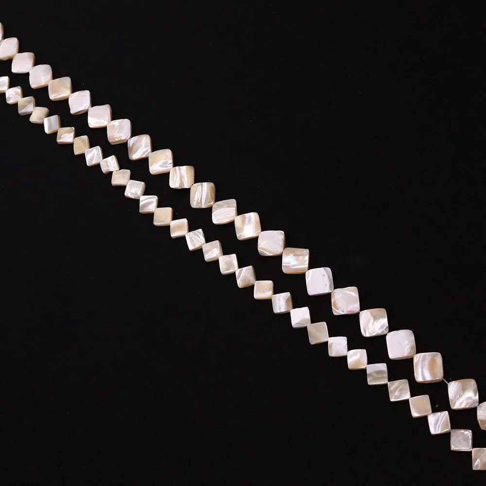 

Бусины из натуральной морской ракушки диагональные алмазные 8-12 мм модное ожерелье серьги браслет «сделай сам» бутик Женские ювелирные акс...