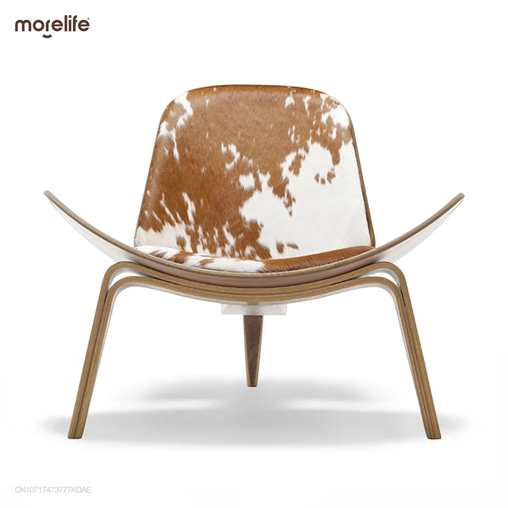 Ash Plywood Fabric Living Room Furniture Modern Lounge Shell Chair