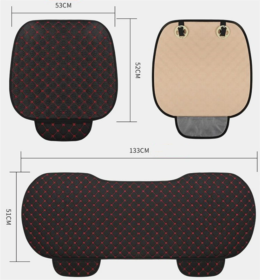 Универсальные чехлы на автомобильные сиденья из волокна и льна защитные коврики