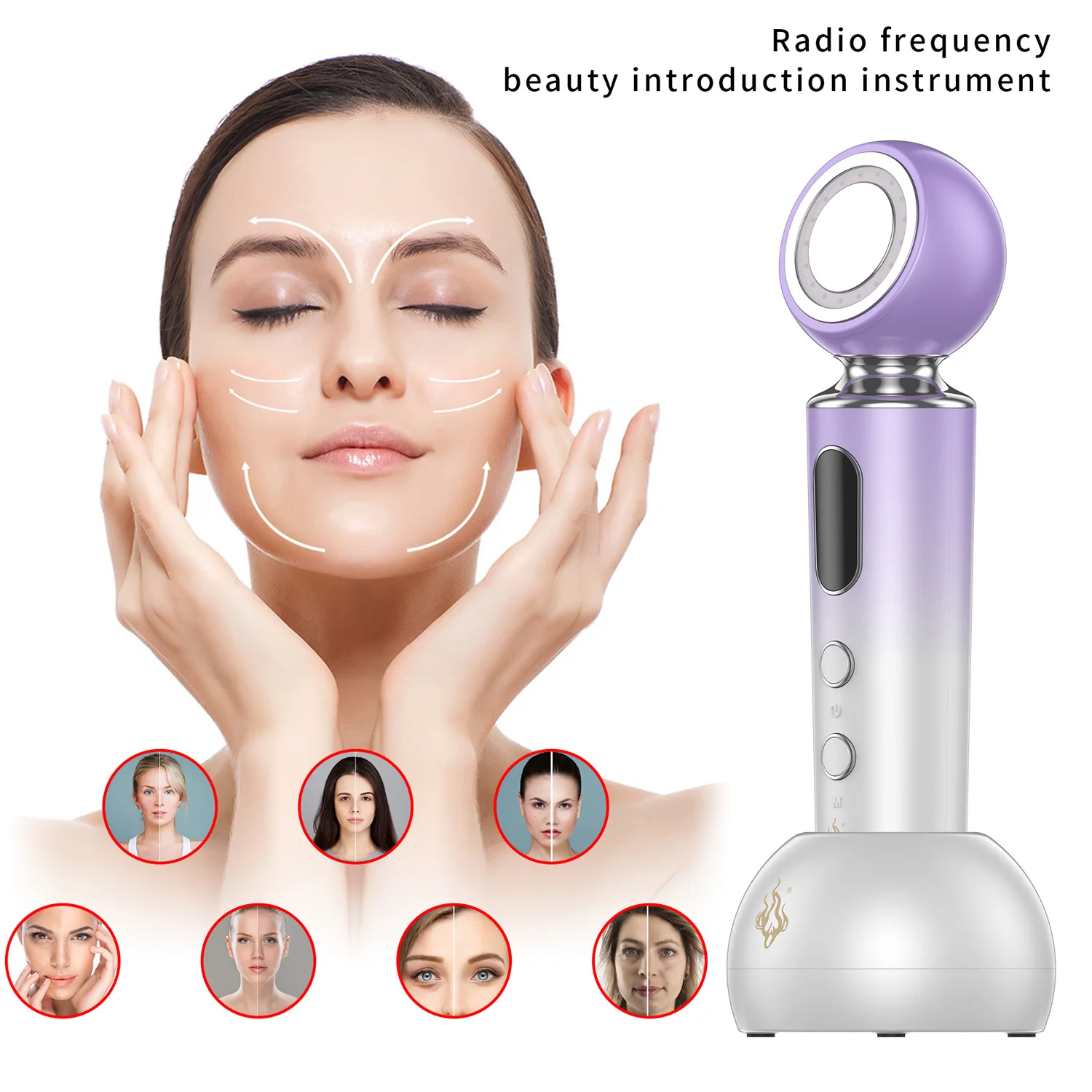 

10 In 1 Face Lift Device RF Microcurrent EMS Skin Rejuvenation Facial Massage Infrared Light Therapy Anti Wrinkle Beauty Tool