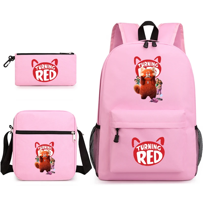 

Disney Cartoon turning red Anime Backpack Kids School Bags for Casual Schoolbags Starry Laptop Travel Bags
