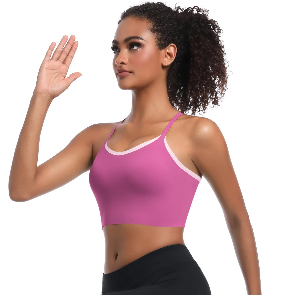 Сексуальные бюстгальтеры для йоги с мягкой подкладкой красивые спортивные