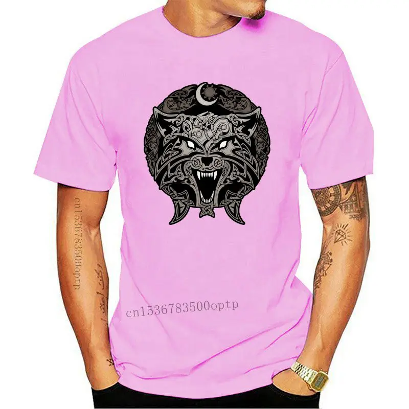 

Man Clothing New RAGNAROK WOLVES T-shirt Men Street Style T Shirt Black Tshirt Manly Tops Design Summer Tees Geometric Art Cloth