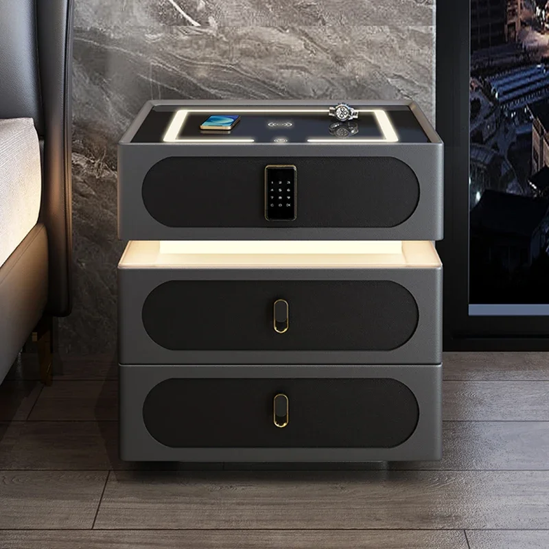 Прикроватный столик в скандинавском стиле дизайнерская круглая ночная тумбочка