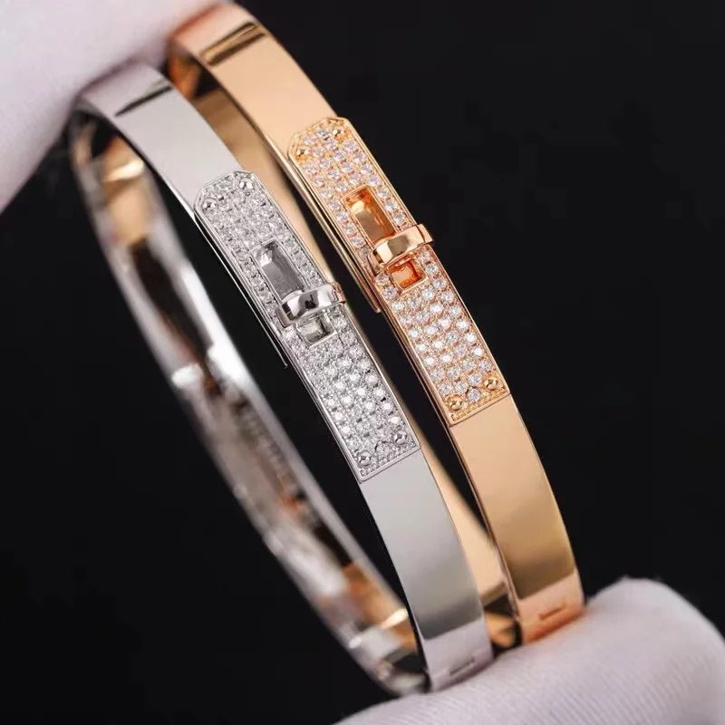 

Серебряный Новый Лидер продаж, брендовые высококачественные классические женские ювелирные изделия, поворотный замок, браслет из розового золота, для свадьбы, Популярная мода, банкет