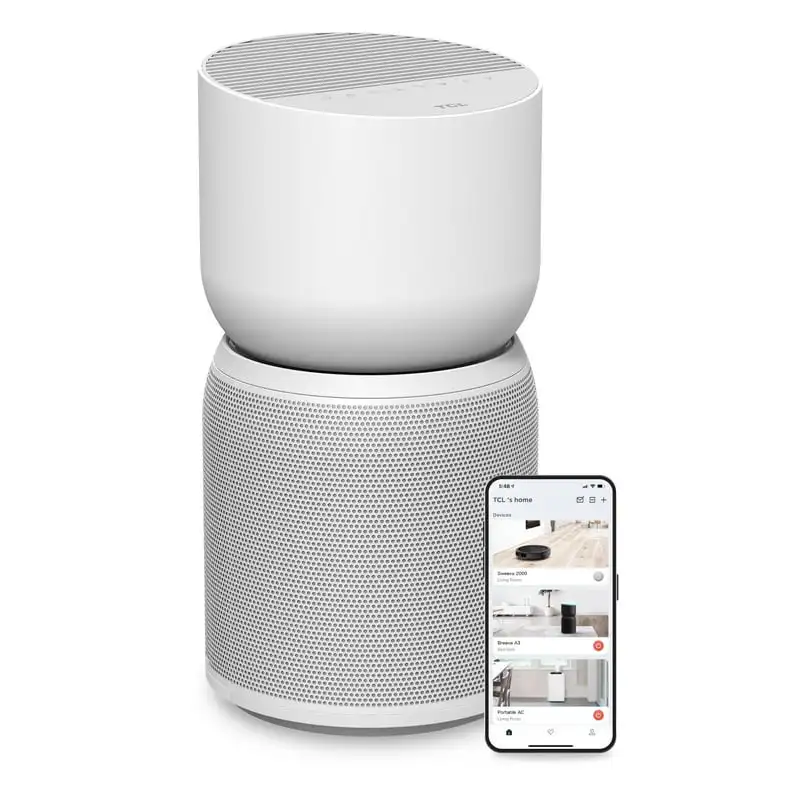 

Breeva A3 Smart Air Purifier, 246 sq. ft. up to 596 sq. ft., 5-Stage Filtration System, True HEPA (H13) Removes 99.97% of Dust /
