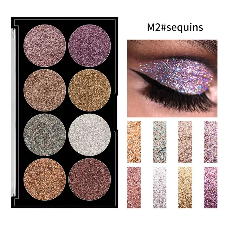 

NEW2023 Eyeshadow Palette 8 Colors Board Makeup Palette Set Highly Pigmented Glitter Metallic Matte Shimmer Ultra Eye Shadow Pow