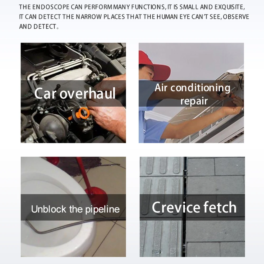 Цена 1080P ремонт автомобиля фотосессия для автомобиля 6,0 мм/8,5 мм 180 градусов камера для контроля руля с 6 светодиодный ными карманами