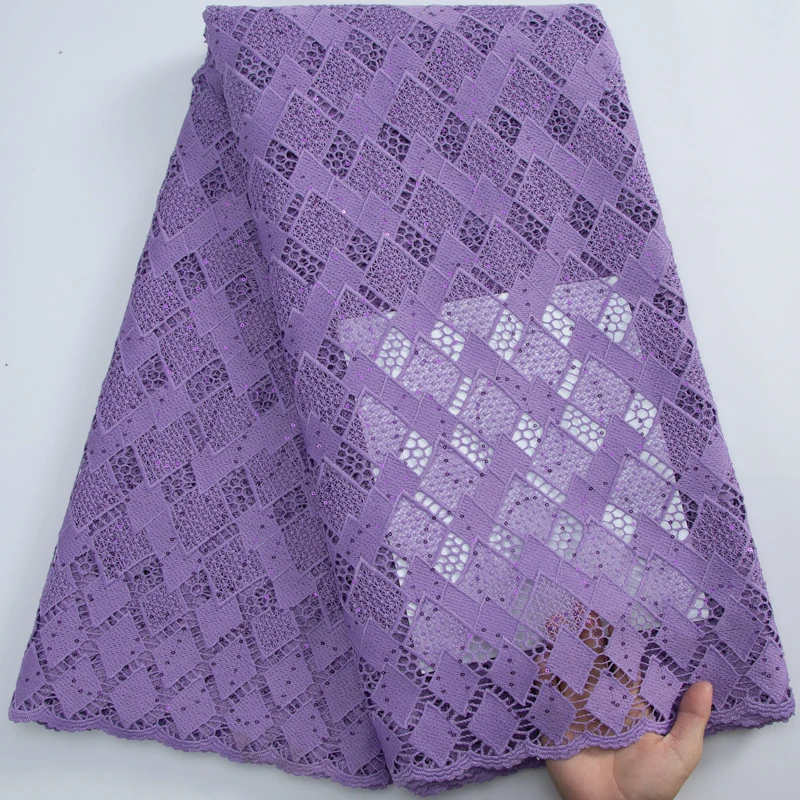 

Нигерийская гипюровая кружевная ткань 2023, высокое качество, Африканский шнур, кружевная вышивка, водорастворимые пайетки, кружевная ткань ...