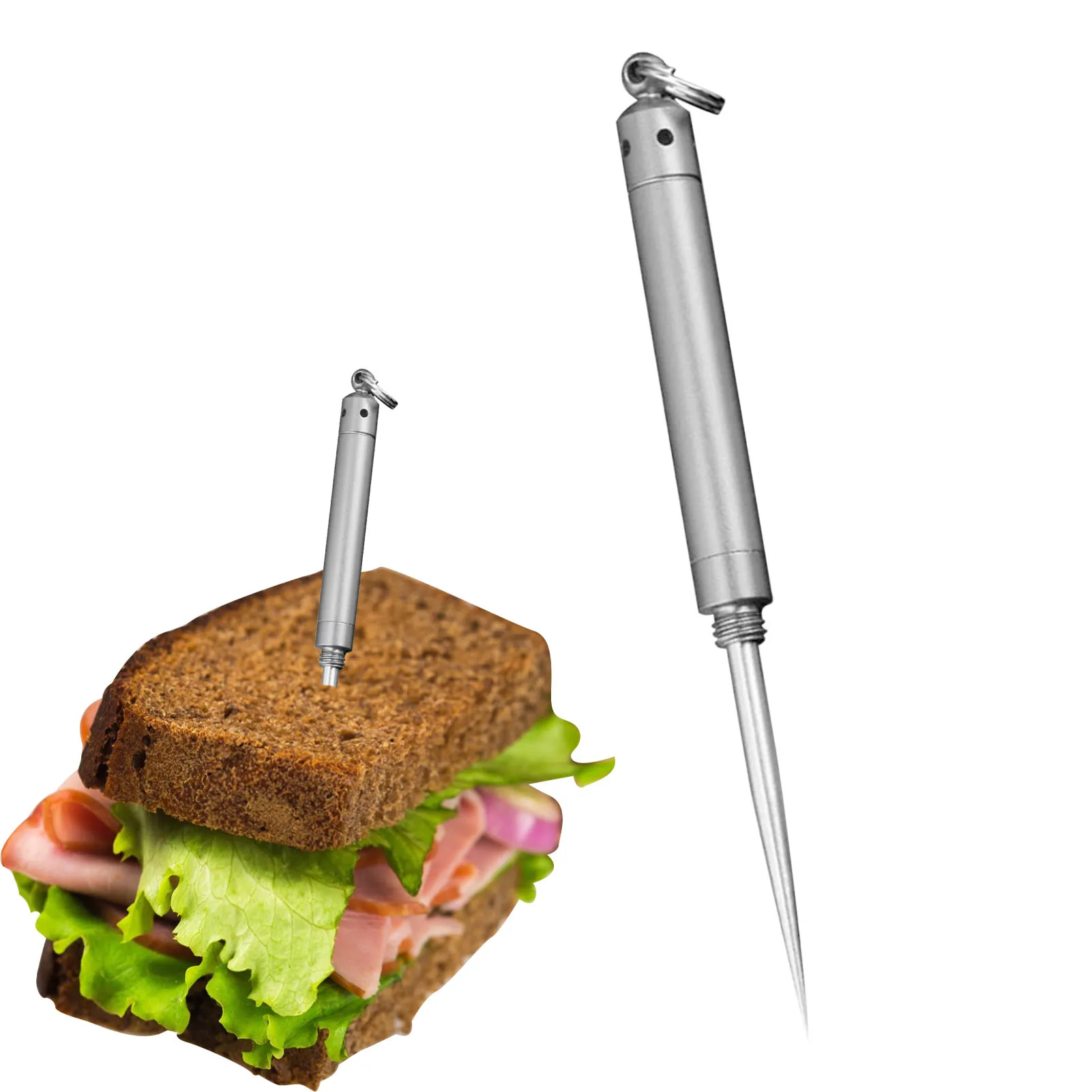 

Reusable Metal Toothpicks Portable Stainless Steel Toothpick With Protective Holder Reusable Toothpicks With Protective Holder