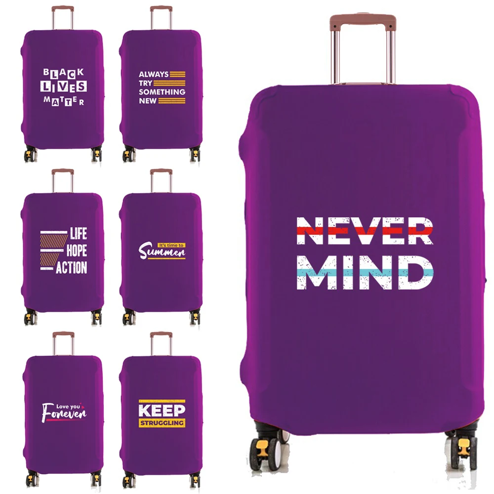 

Travel Suitcase Protective Cover for 18-28 Luggage Case Phrase Print Travel Accessories Elastic Luggage Trolley Case Dust Cover