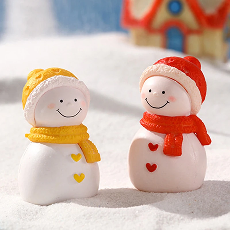 

Dollhouse Snowman Scarf Miniature Christmas Decor Ornament Micro Landscape Decor