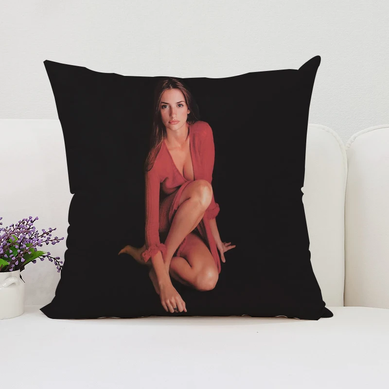 

50x50cm Pillow Case Pen é lope Cruz S á nchez Sofa Decoration Cushion Cover Home Decoration Fans Gift Throw Pillow Cover