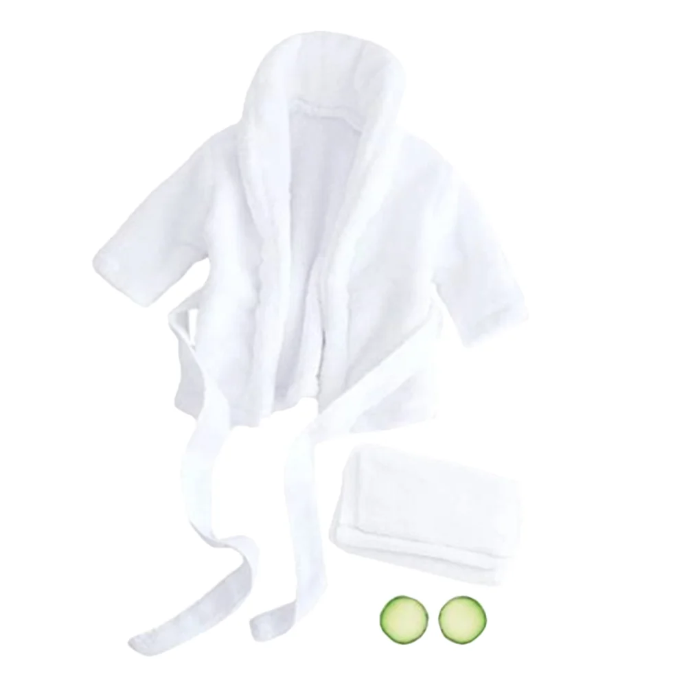 

1 Set Newborn Bathrobe Infant Bathrobe Prop Baby Bath Towel Cucumber Prop