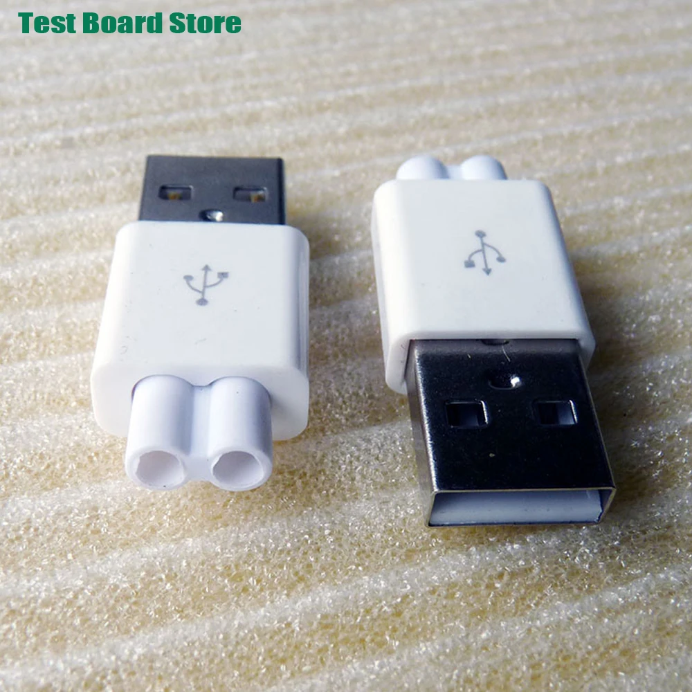 

Test Board 1Set 2in1 DIY USB Cable Male USB A 2.0 Solder Wire Power Interface Input/Output Port White Connector Adapter