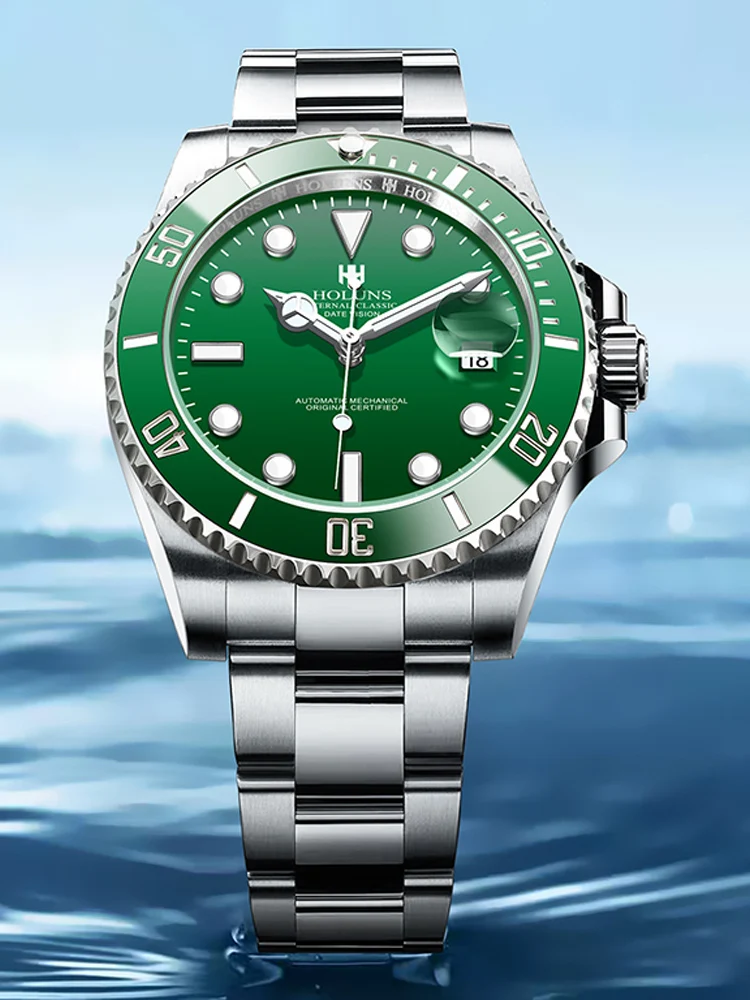 Мужские Роскошные Автоматические Механические Наручные Часы Из Нержавеющей