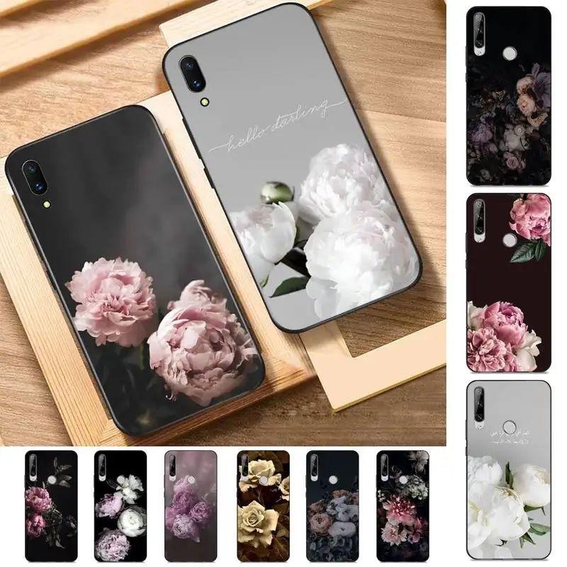 

Peonies beautiful flower Phone Case for Huawei Y 6 9 7 5 8s prime 2019 2018 enjoy 7 plus