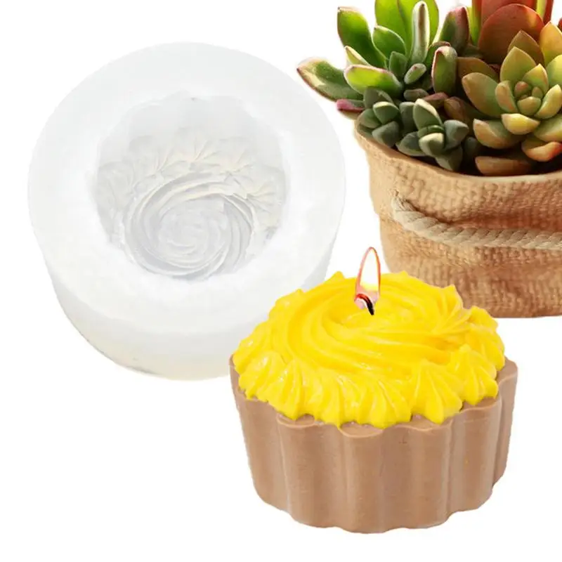 

Creative Cake Shaped Mold Silicone Cake Molds For Candle Making DIY Candles Epoxy Resin Mould DIY Molds For Aromatherapy Candles