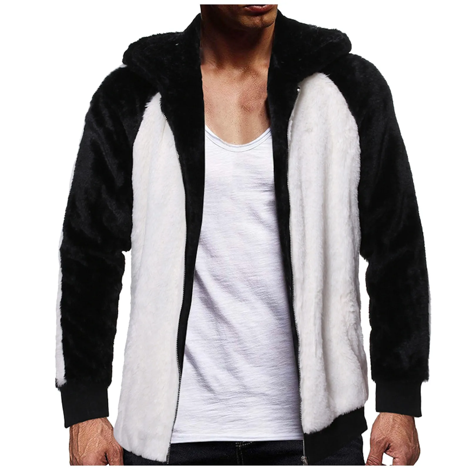 

Новинка, мужской повседневный флисовый кардиган на молнии с капюшоном, Свитера с карманами, модный стиль, высокое качество, женские топы