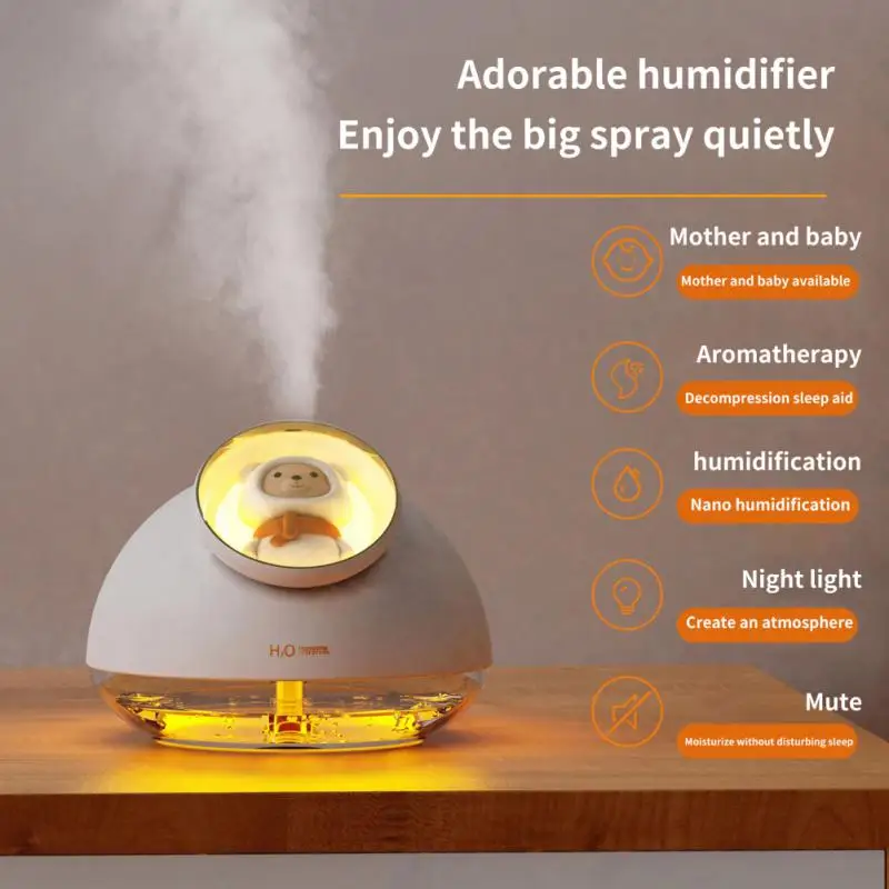 

Air Water Replenishing Instrument Aromatherapy Machine Mini Cute Pet Design Air Atomizing Mute Noise Reduction Home Decor Small