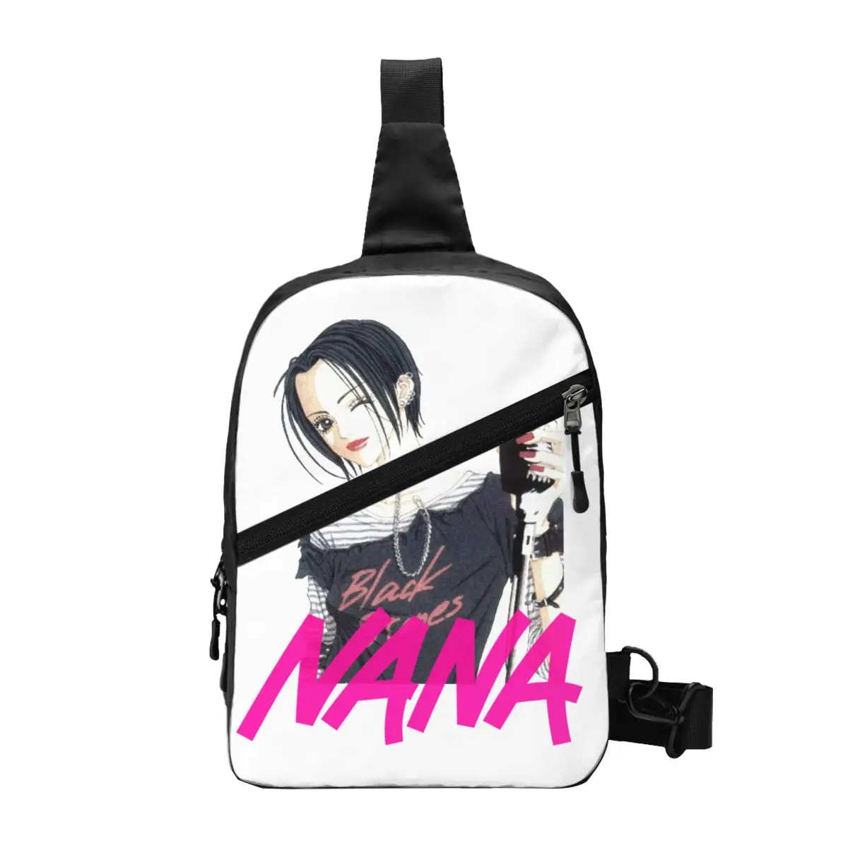 

Nana Osaki Chest Bag Black Stones Funny Crossbody Bags Unisex Graphic Design Streetwear Cycling Sling Bag