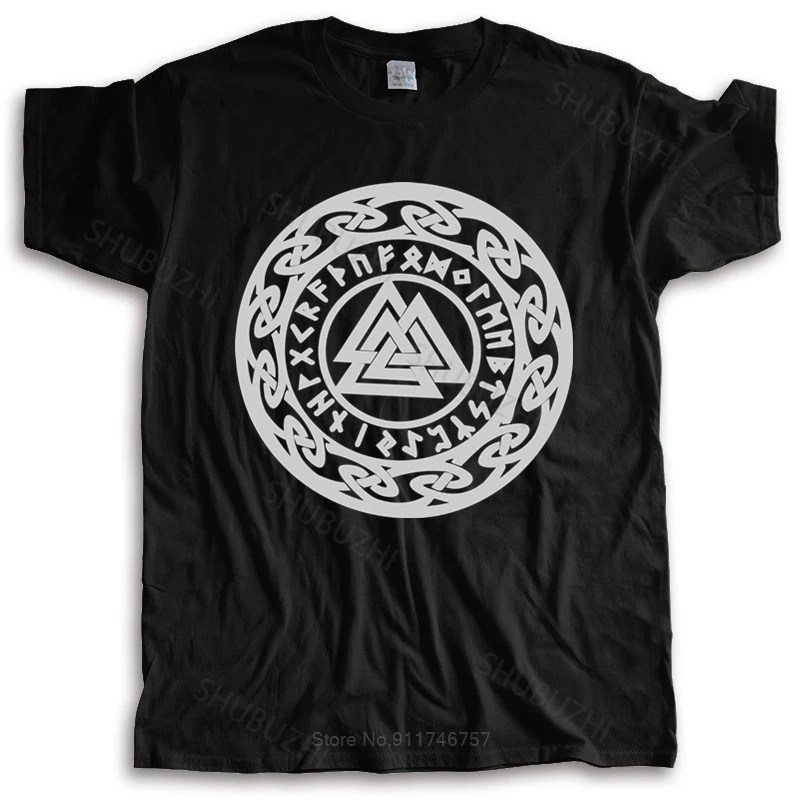 Летняя мужская футболка Valknut с рунами Asatru pagan немецкая мистика символом Сици