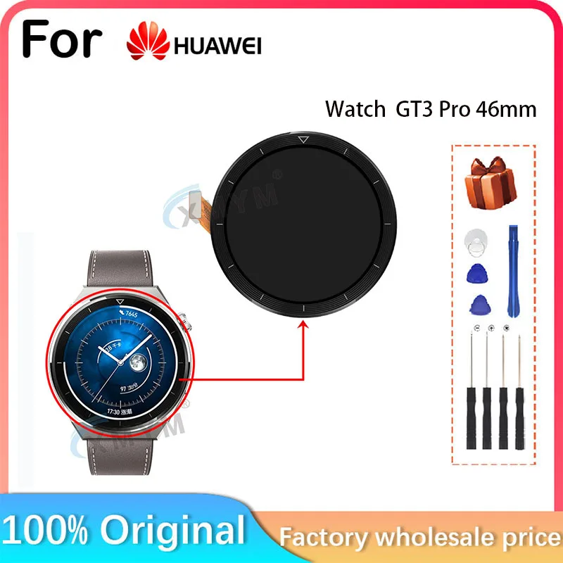 

ЖК-дисплей и сенсорный экран для HUAWEI Watch GT 3 Pro, ЖК-дисплей 46 мм для HUAWEI Watch GT 3 Pro, стандартный AMOLED дисплей