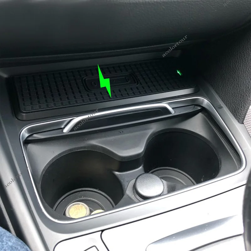 

Wireless Charger for BMW 3 Series F30 F31 F82 F32 F34 F36 center console cup holder for iphone charge mat
