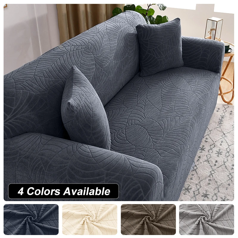 

Leorate Elastic Jacquard Sofa Covers Stretch Couch Cover Sectional L Shape Sofa Slipcover Corner for Living Room 1/2/3/4 Seater