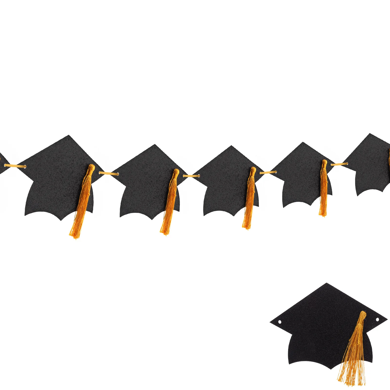 

Graduation Banner 2023 Congrats Party Yard Black Garland Decor Tassel Decorations