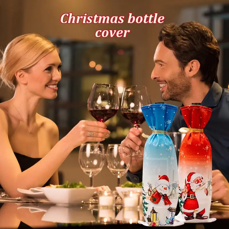 

Ultrasoft Red Wine Bottle Storage Bag Cartoon Wine Bag Adjustable Christmas Decorations Holiday Decorations Stamp Reusable