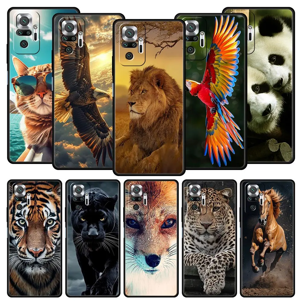 Чехол для телефона Xiaomi Redmi Note 14 13 12 5G 11 10 Pro Plus 4G 9S 9 14C 13C 12C 10C 9C 9A Cover animados de gato conejo oso